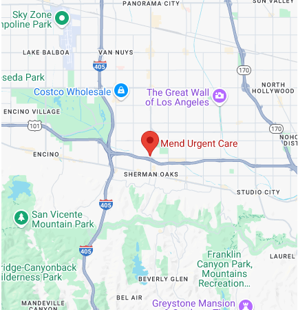 Mend Urgent Care Burbank Location Map