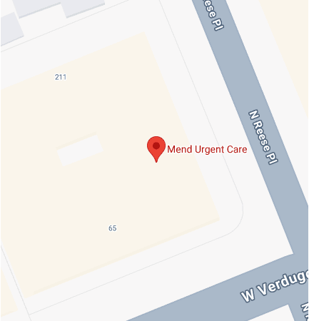 Mend Urgent Care Burbank Location Map